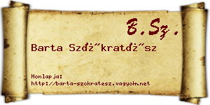 Barta Szókratész névjegykártya